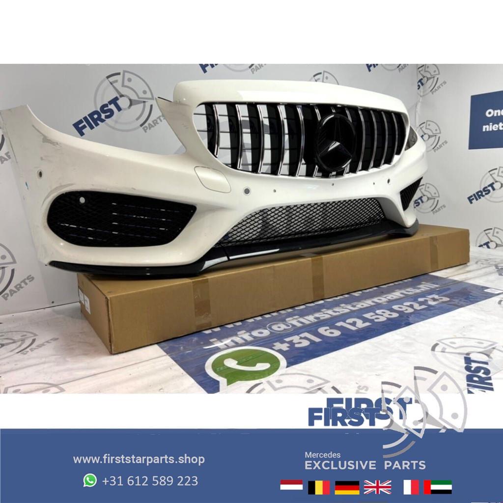 W205 C43 AMG VOORBUMPER + GT GRIL Mercedes C Klasse WIT COMP, Gebruikt, -, Voor, Ophalen of Verzenden