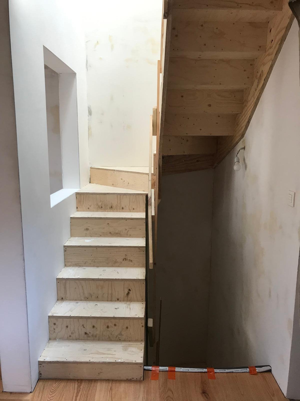 2 x Ondertrap multiplex, Enlèvement, Utilisé, Escalier