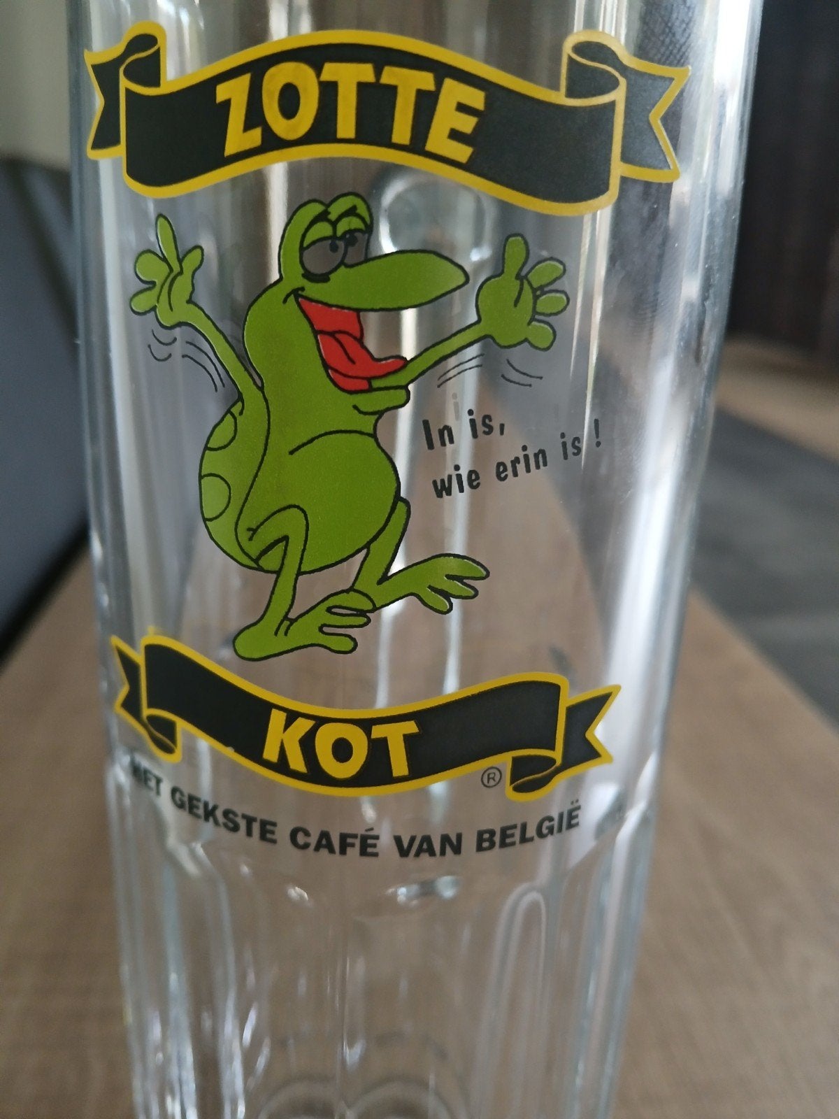 Zottekot glas (0,50 cl), Ophalen of Verzenden, Zo goed als nieuw, Bierglas