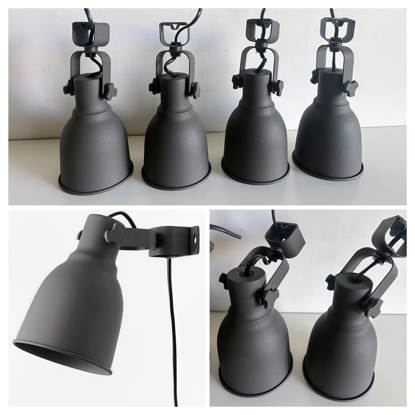 Lot 4 spots IKEA HEKTAR Style industriel Design Ola Wihlborg, Enlèvement ou Envoi, Comme neuf