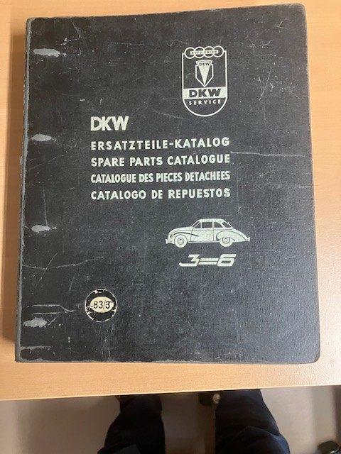 Onderdelen-catalogus 83/3 voor de grote DKW 3=6, model 57 58, Gelezen, Auto Union, Ophalen of Verzenden, Overige merken