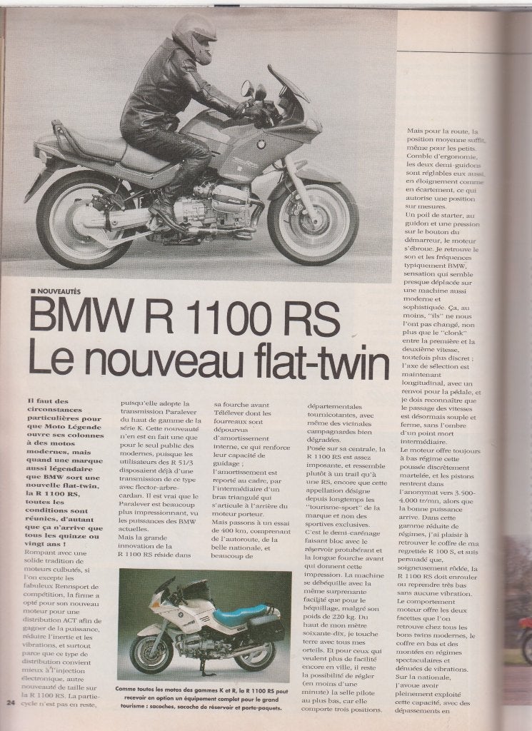 1993 Moto BMW R 1100RS collection, Livres, Envoi, Utilisé
