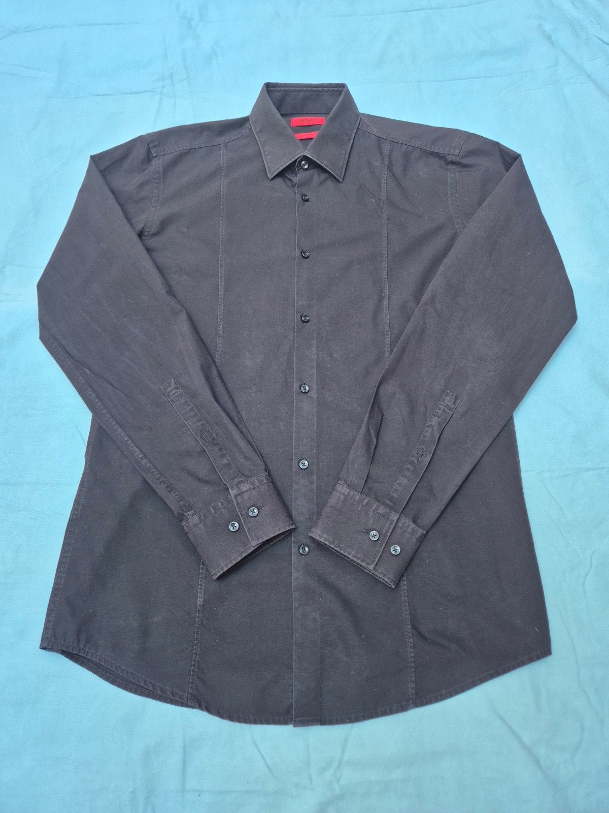Hugo Boss Slim Fit Shirt — Zwart — Maat 40 (M/L), Ophalen, Zwart, Halswijdte 39/40 (M), Hugo Boss