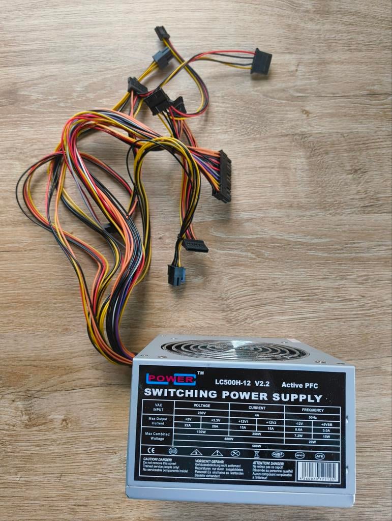 Psu 500 watt computer voeding, Computers en Software, Interne voedingen, Ophalen of Verzenden