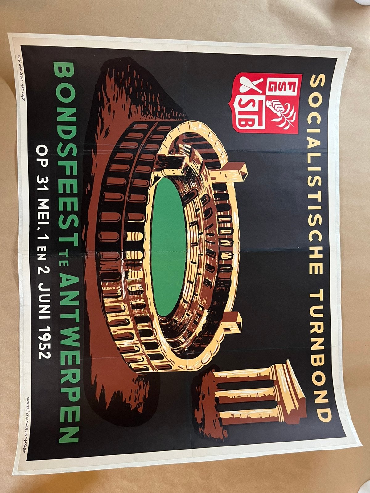 l'Association socialiste de gymnastique d'Anvers 1952, Enlèvement ou Envoi