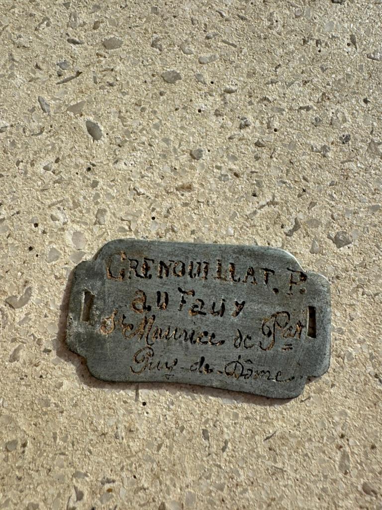 WW1 plaque matricule, Collections, Objets militaires | Général, Enlèvement ou Envoi