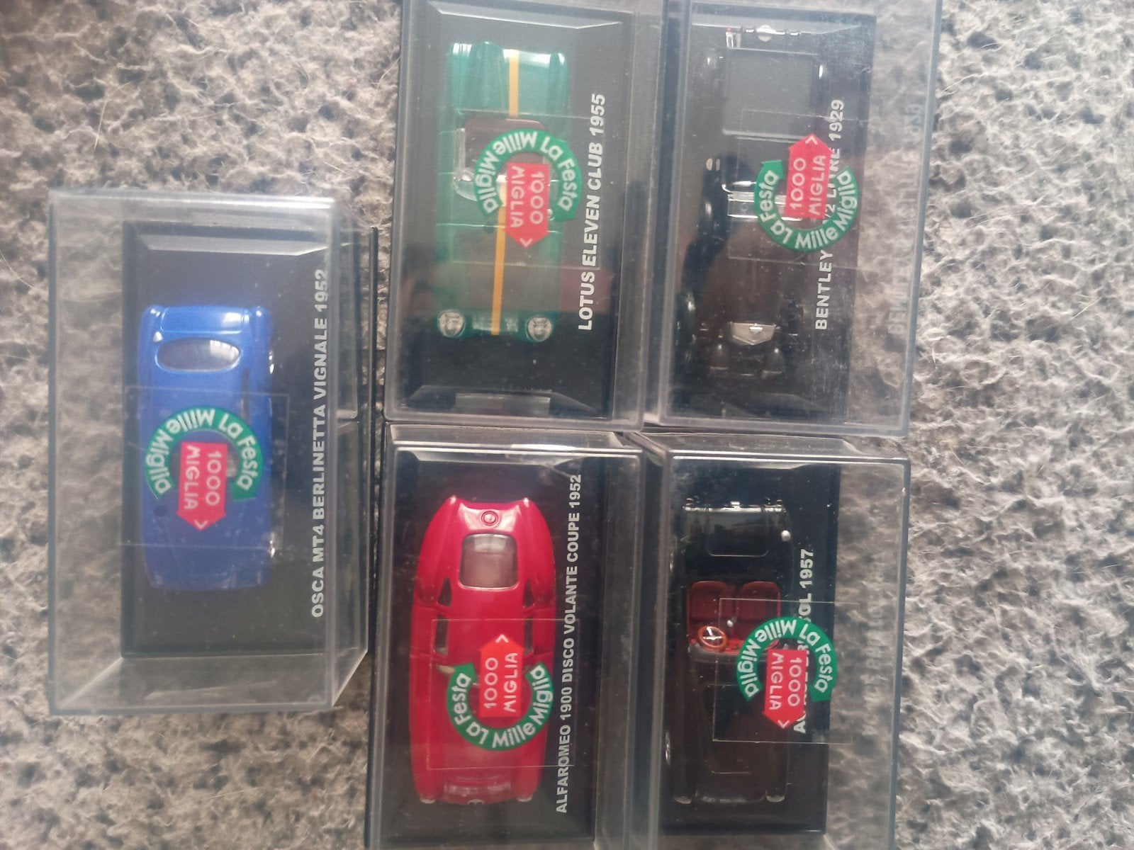 5 modelauto mille Miglia, Ophalen