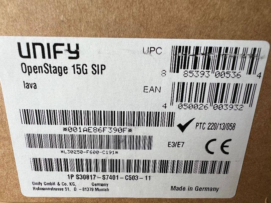 Siemens Unify Mitel Atos OpenStage 15G SIP S30817-S7401-C503, Ophalen of Verzenden, Nieuw, 1 handset