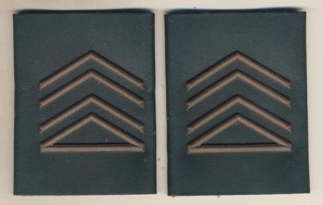 (m56) Graad Eerste Sergeant Chef, Landmacht, 2 stuks, Verzamelen, Militaria | Algemeen, Verzenden, Landmacht