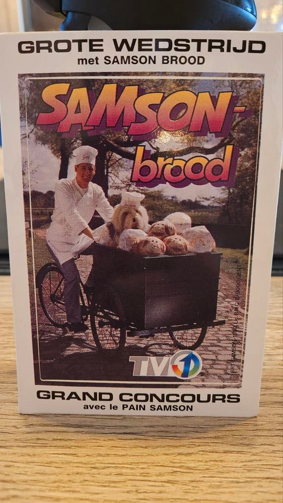 Vintage 1990 samson en gert reclame kaart, Ophalen of Verzenden