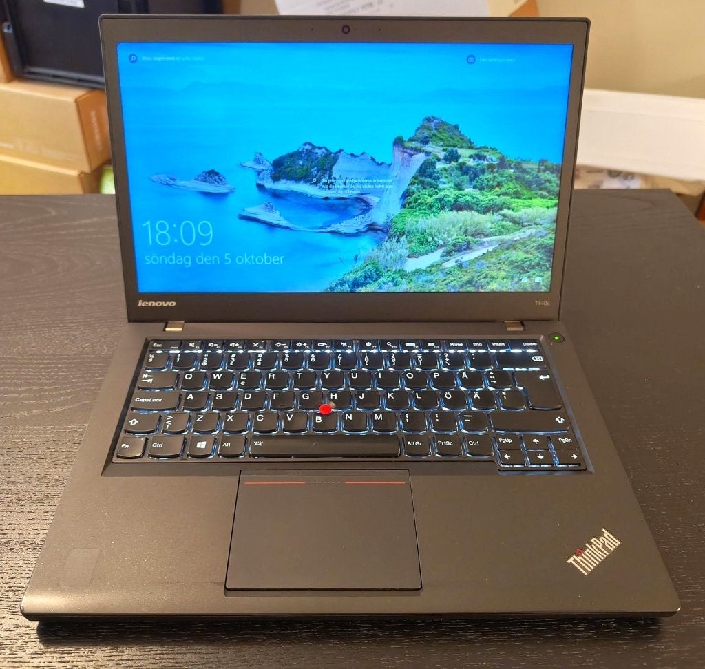 Lenovo ThinkPad T440s — i5-4300U, 8 GB RAM, SSD, oplader, Gebruikt, Qwerty, 8 GB, Lenovo ThinkPad