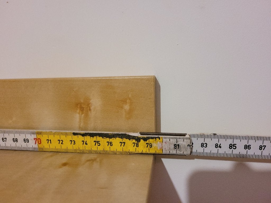 1 Licht bruine zwevende plank, Enlèvement, Utilisé