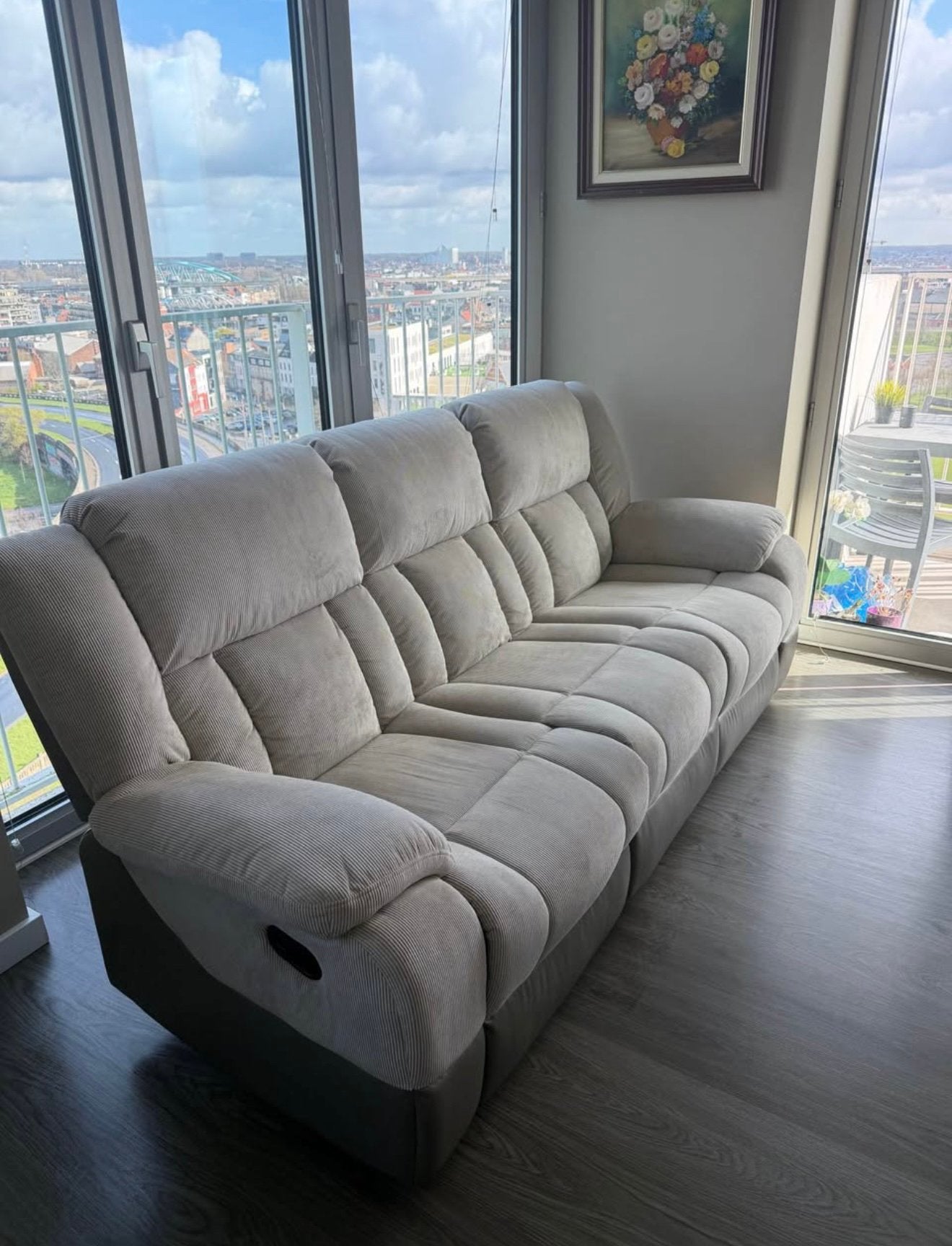 Grijze sofas, Ophalen, Overige materialen, 100 tot 125 cm, Driepersoons