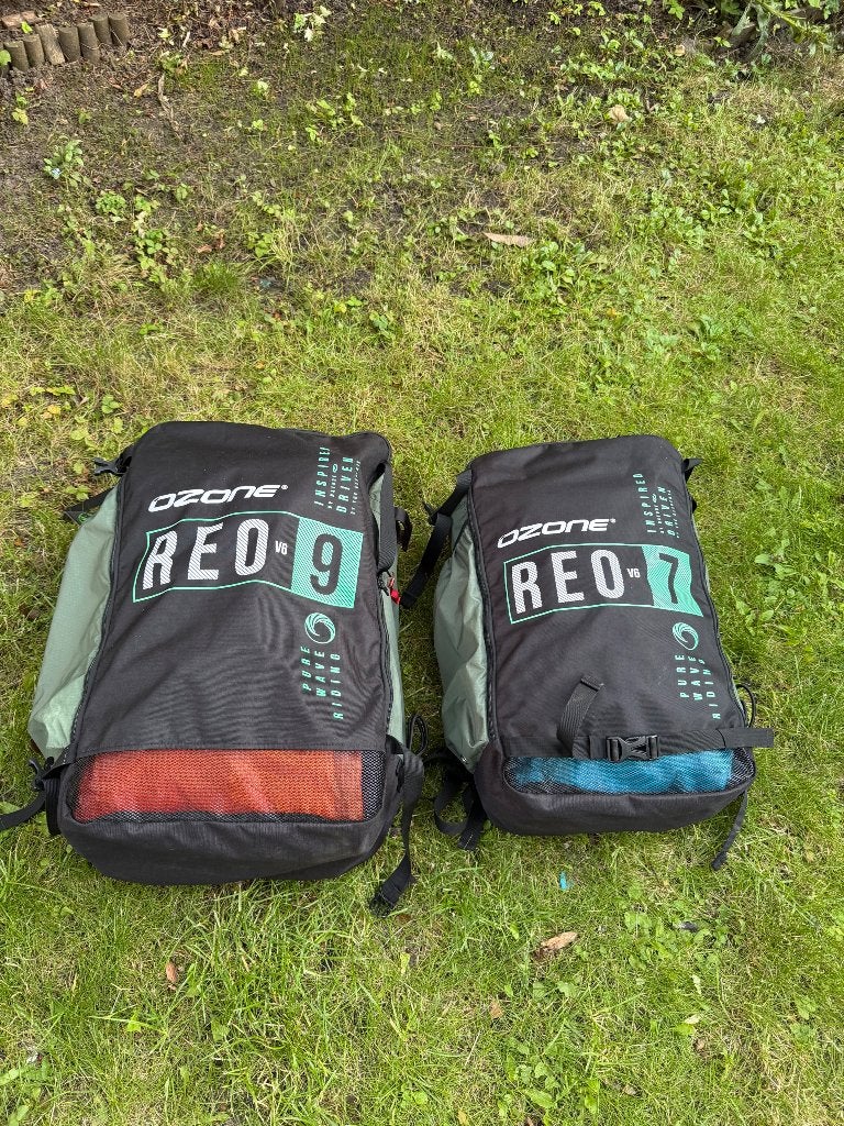 Kiteset Ozone Reo v6 7&9 m2, Sports nautiques & Bateaux, Kitesurf, Enlèvement, Comme neuf, 9 m², Kite