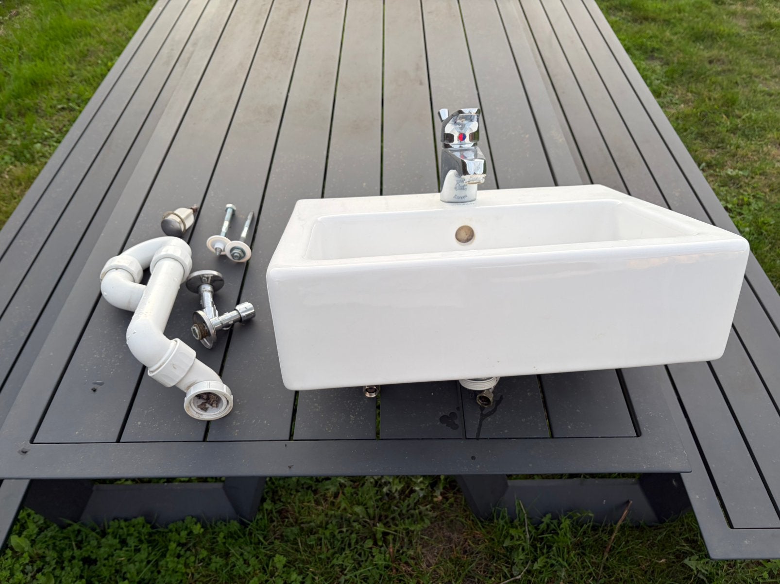 WC avec lavabo Duravit, Bricolage & Construction, Enlèvement, Utilisé, Lavabo