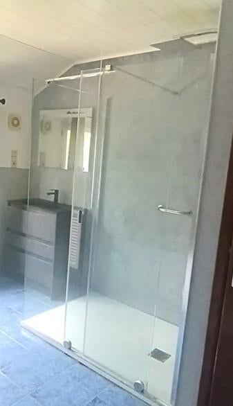 Receveur de douche 90x140 + cabine vitrée, Enlèvement, Utilisé, Verre, Douche