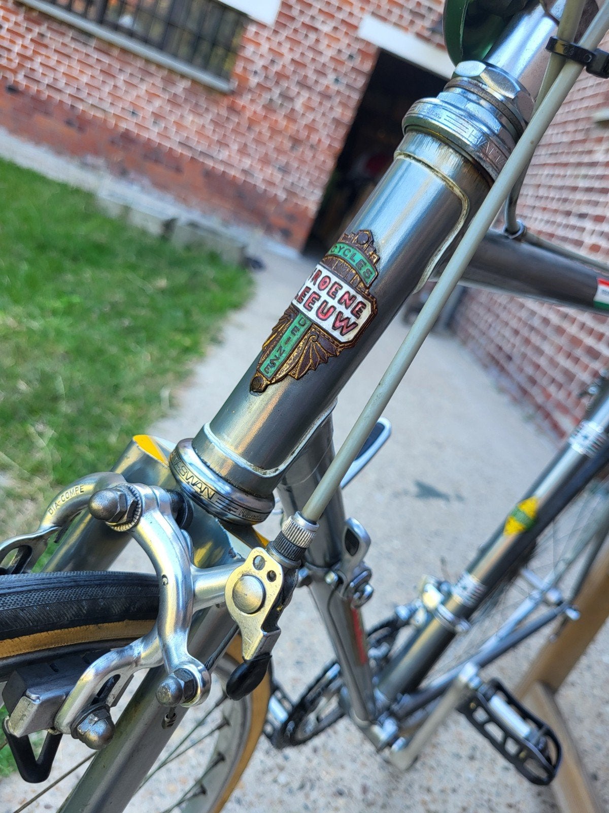 retro koersfiets " De Groene Leeuw", Fietsen en Brommers, Ophalen