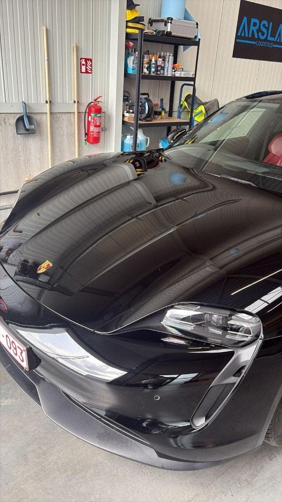 Porsche taycan, Auto's, Automaat, Zwart, Leder, 5 deurs