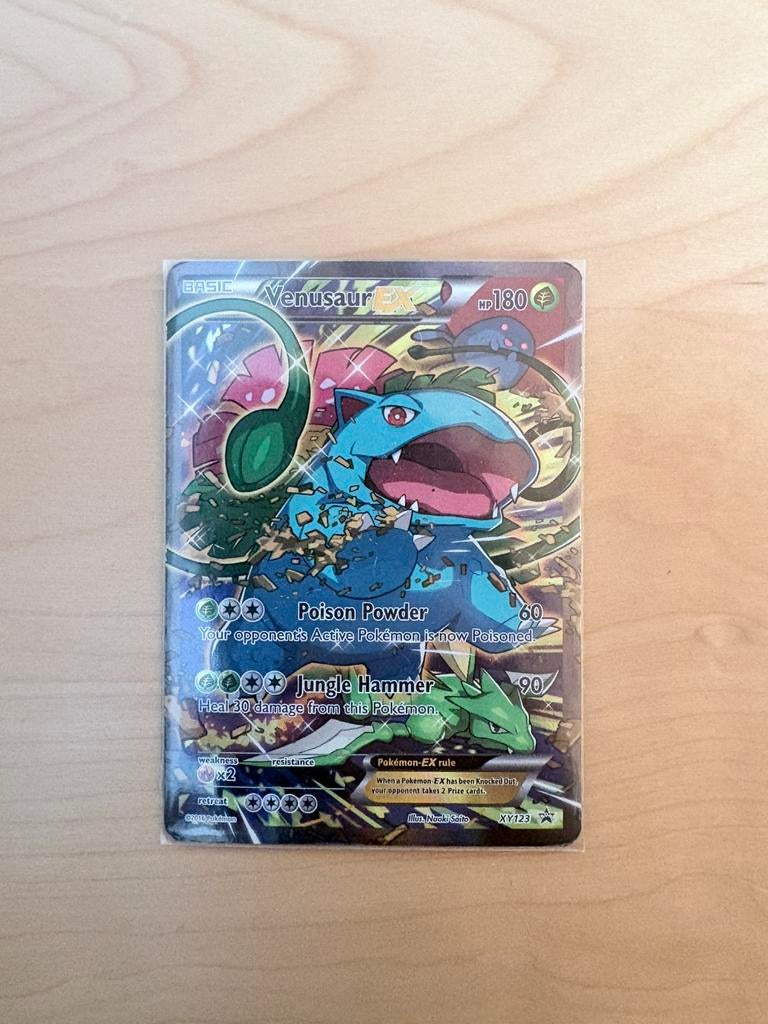 Venusaur EX, XYPR 123 Black star promo - Heavily played, Hobby en Vrije tijd, Verzamelkaartspellen | Pokémon, Ophalen, Gebruikt