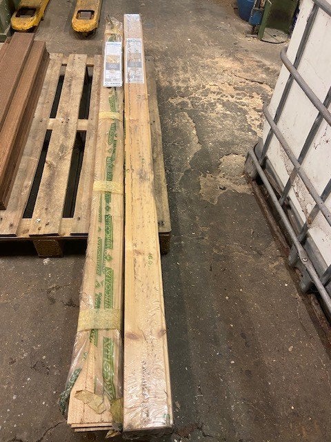 LOT GRENEN/EIKEN SCHROTEN WAND PLAFOND, Doe-het-zelf en Bouw, Ophalen, Minder dan 25 mm, Eiken, Nieuw