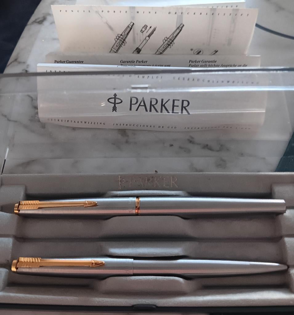 Vintage Parker 45 Flighter Set (Vulpen & Ballpoint), Antiquités & Art, Antiquités | Bureau & Affaires, Enlèvement