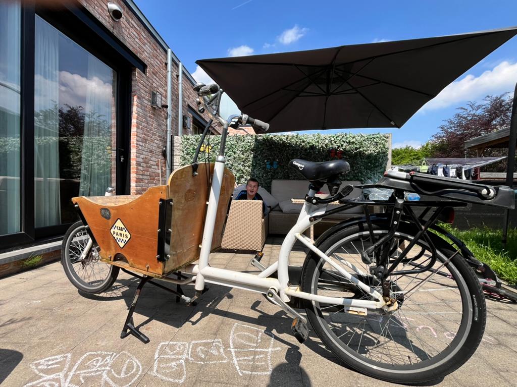 Cangoo bakfiets cargo-coupé 3 versnellingen, Fietsen en Brommers, Fietsen | Bakfietsen, Gebruikt, Fietsfabriek, 2 kinderen, Terugtraprem