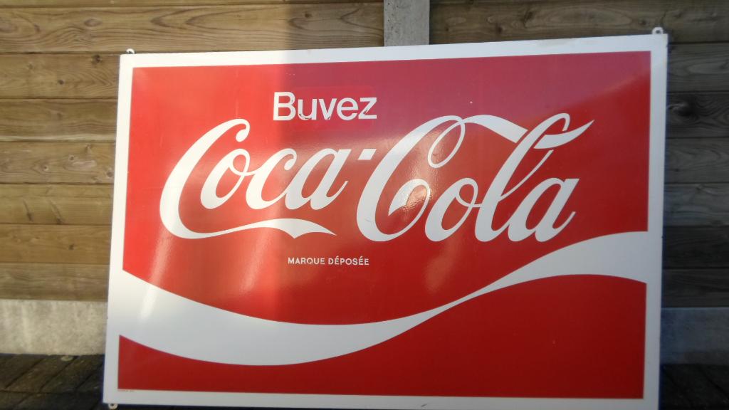 emaille bord coca-cola, Collections, Marques & Objets publicitaires, Comme neuf, Panneau publicitaire, Enlèvement