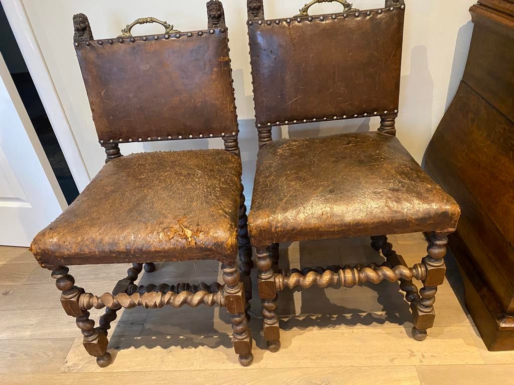2 antieke stoelen, Antiquités & Art, Antiquités | Meubles | Chaises & Canapés, Enlèvement