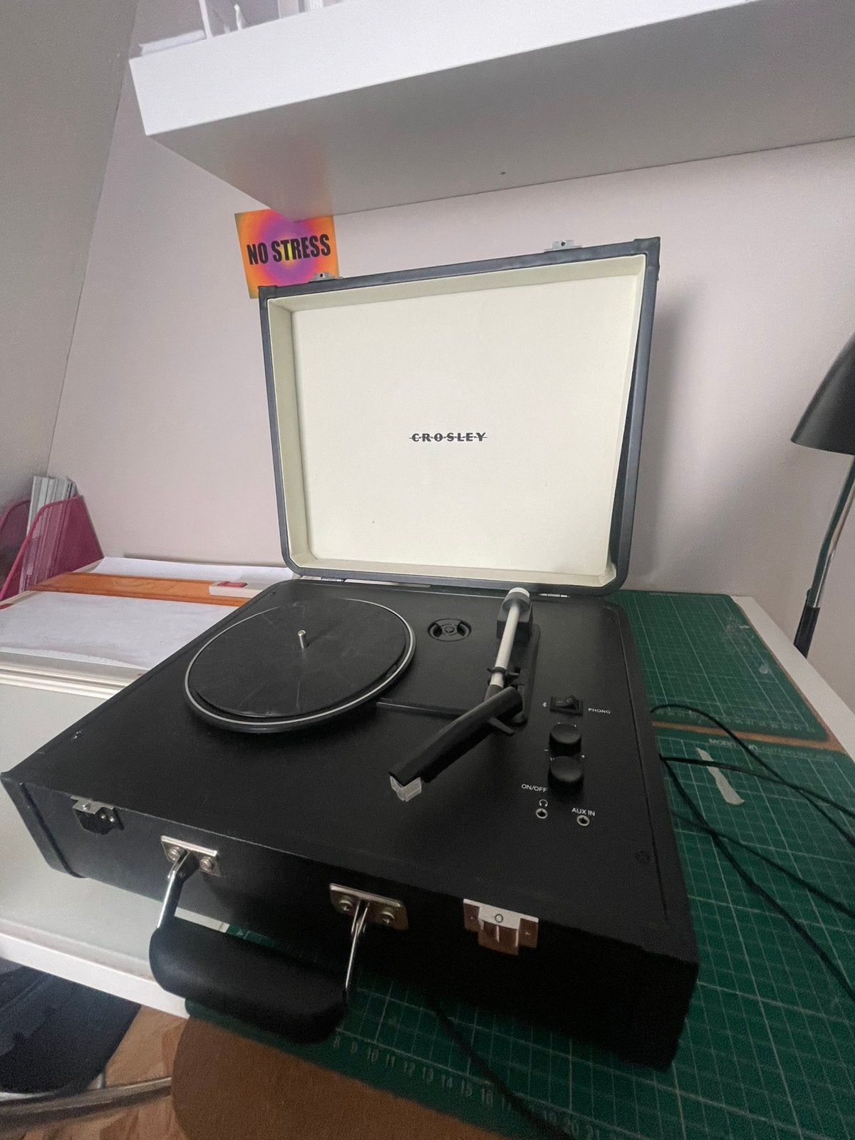 Crosley Portfolio platenspeler met nieuwe naald, Audio, Tv en Foto, Gebruikt, USB-aansluiting, Platenspeler, Ophalen