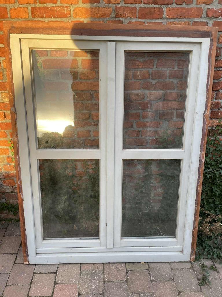 Houten raam, Doe-het-zelf en Bouw, Glas en Ramen, Ophalen, Gebruikt, 80 tot 120 cm, 120 tot 160 cm