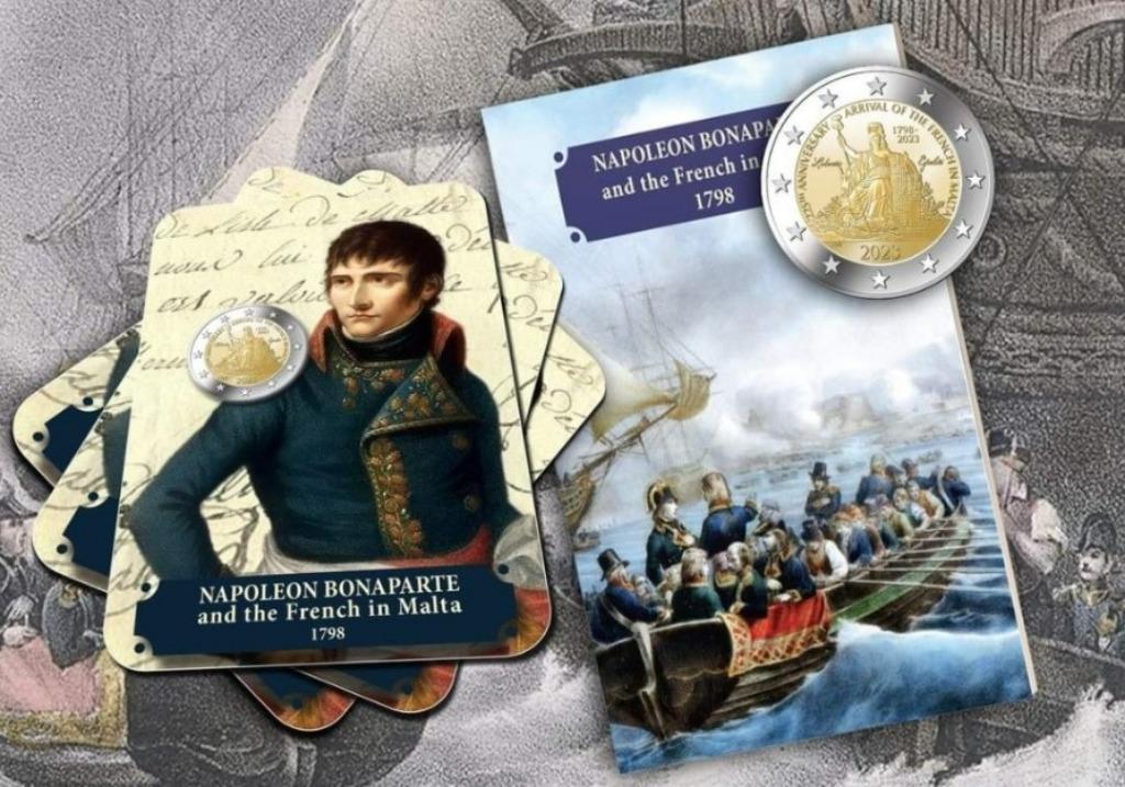 Malta 2023 - Napoleon Bonaparte - 2 euro CC - BU in blister, Ophalen of Verzenden, Malta, 2 euro, Setje