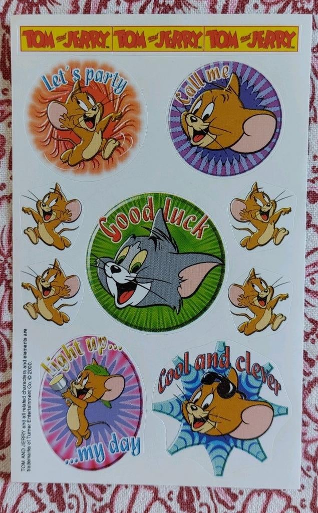 Stickerset Tom en Jerry, Ophalen of Verzenden, Nieuw, Strip of Tekenfilm