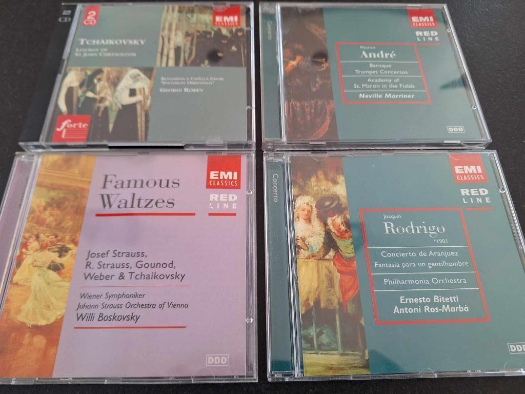 EMI CLASSICS 4 x CD - RODRIGO - ANDRE - TCHAIKOVSKY, Ophalen of Verzenden, Classicisme, Gebruikt, Kamermuziek
