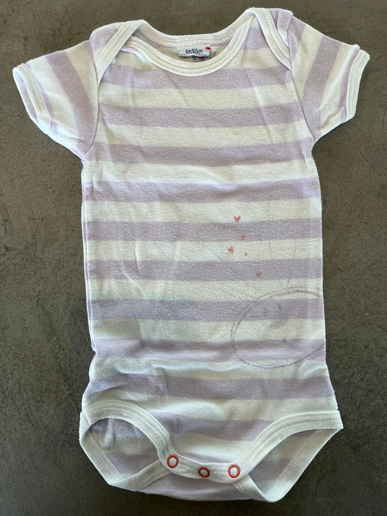 Gestreepte body korte mouwen- Petit Bateau- maat 67, Enfants & Bébés, Garçon ou Fille, Enlèvement ou Envoi, Comme neuf, Petit Bateau