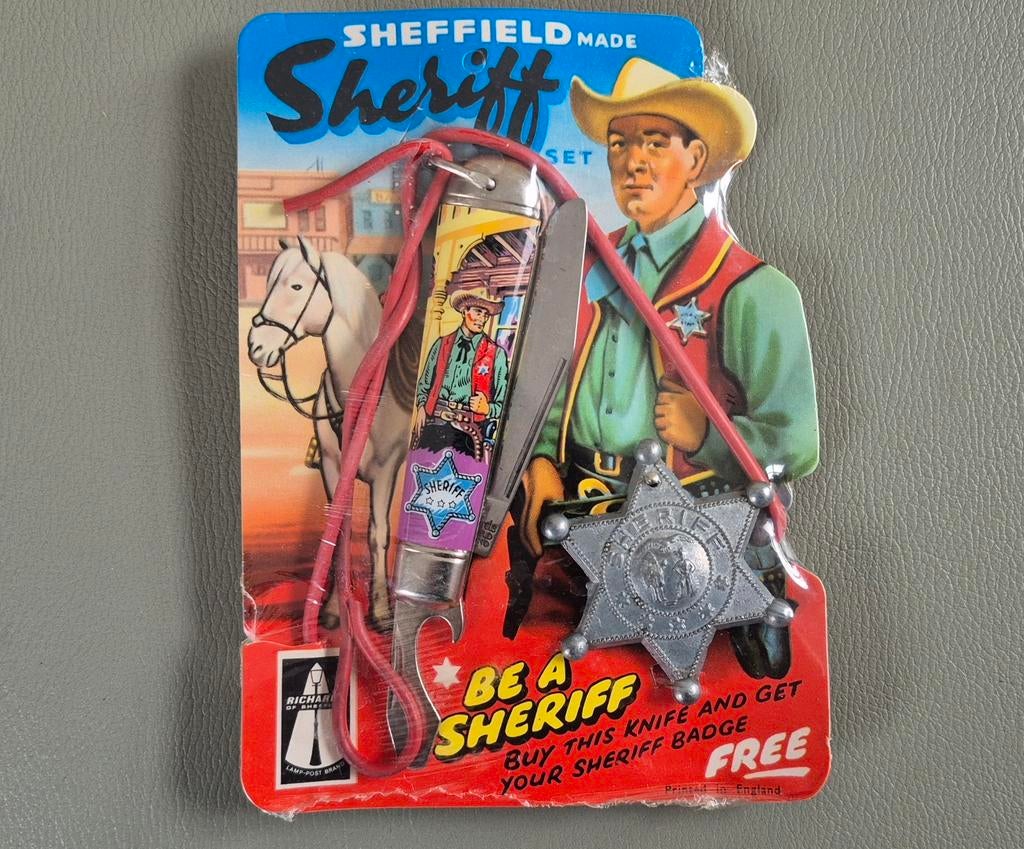 Ensemble de jouets vintage Sheffield Sheriff des années 60, Enlèvement ou Envoi, Comme neuf