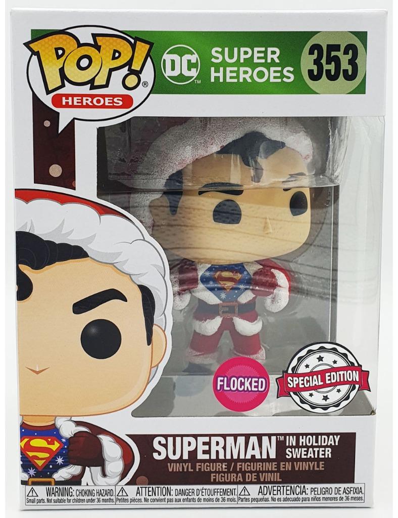 Funko POP DC Super Heroes Superman in Holiday sweater (353), Verzamelen, Verzenden, Zo goed als nieuw