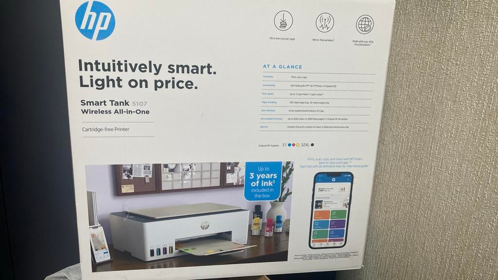 NOUVEAU - Imprimante tout-en-un HP Smart Tank 5107, Neuf, Imprimante, Wi-Fi intégré, Enlèvement