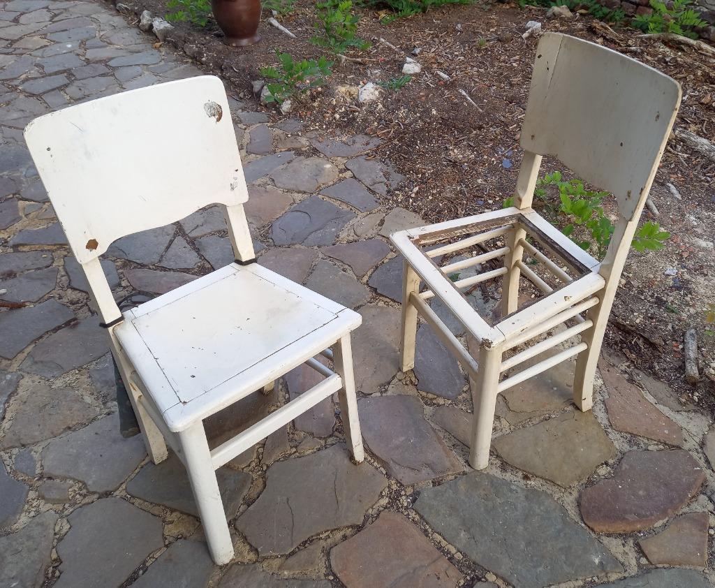 Paire de chaises de bistrot, Maison & Meubles, Chaises, Enlèvement ou Envoi, Deux, Utilisé, Bois