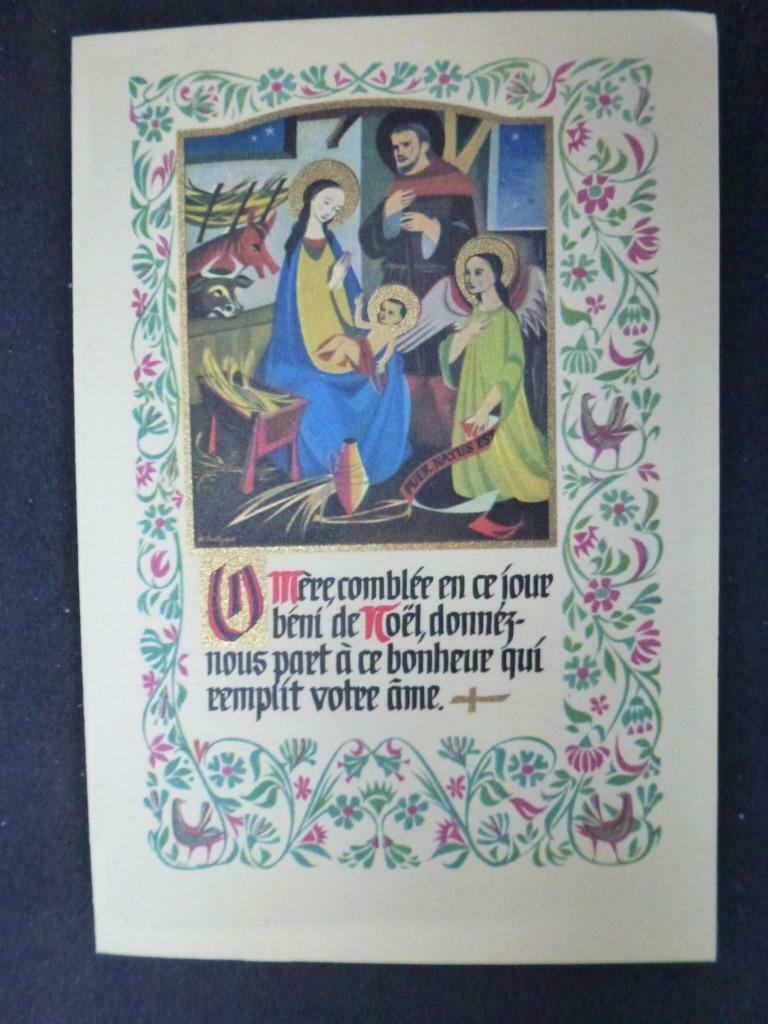 oud prentje Que la petite main toute puissante de votre, Verzamelen, Postkaarten | Themakaarten, Verzenden, Ongelopen, Feest(dag)