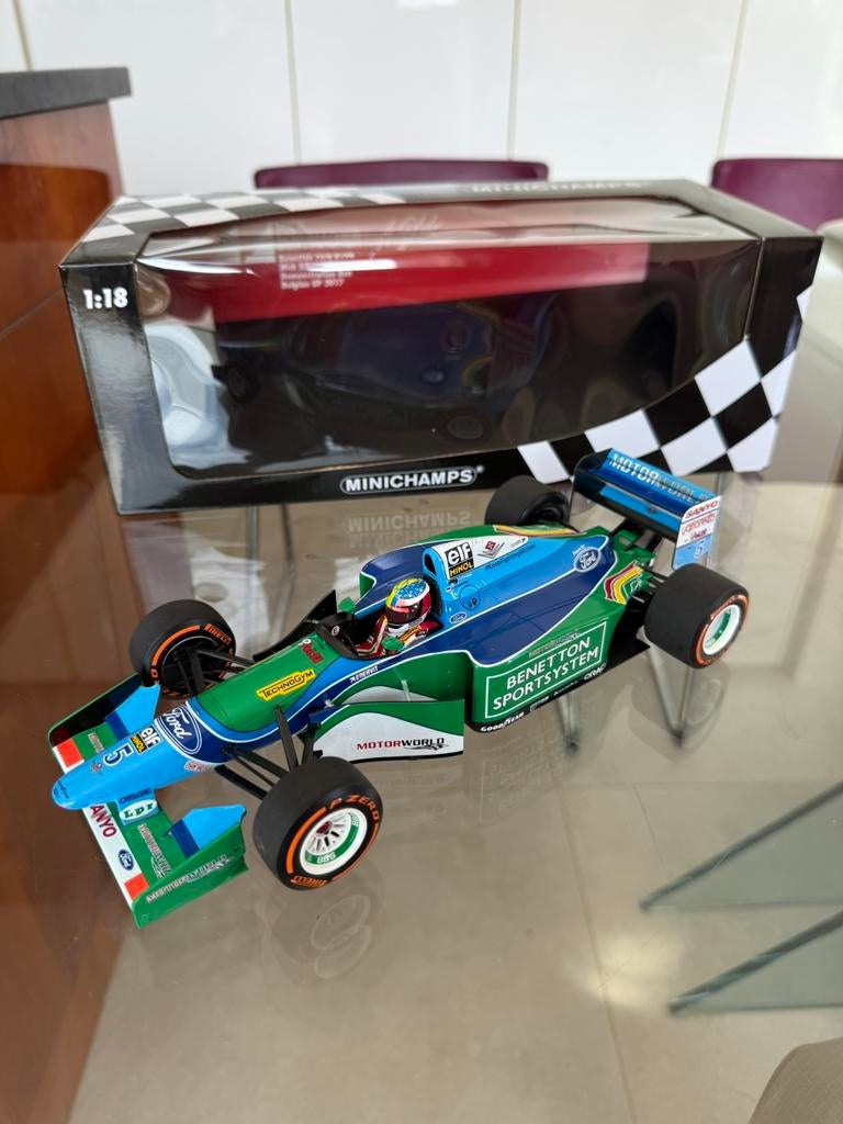 1:18 Ford B194 Mick Schumacher Demonstratierun Belgische GP, Hobby en Vrije tijd, Ophalen of Verzenden, Zo goed als nieuw, MiniChamps