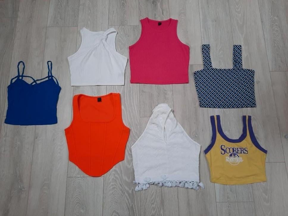 Pakket Topje /Crop top maat XXS /XS, Overige kleuren, Ophalen of Verzenden, Zo goed als nieuw, Zonder mouw
