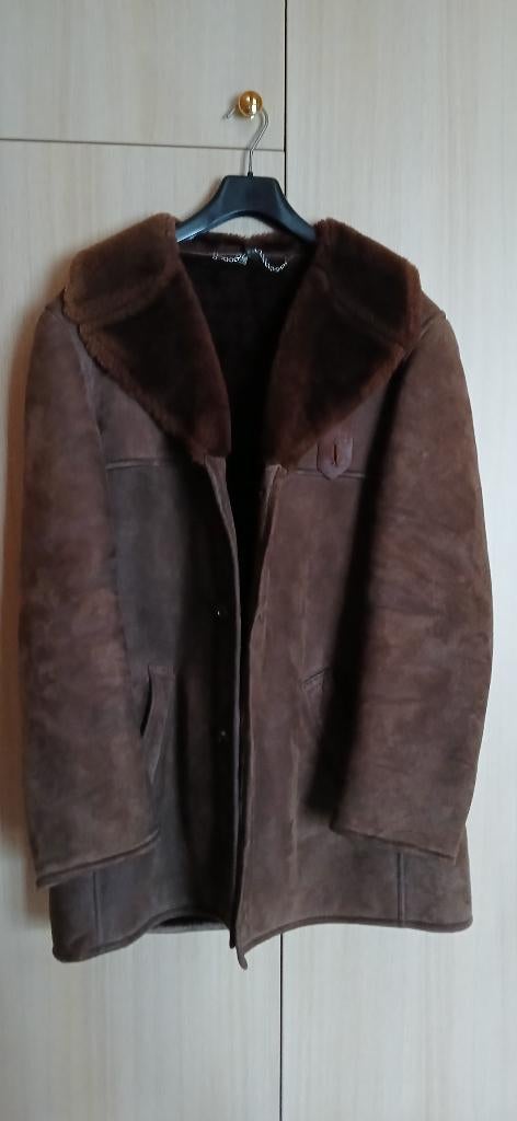 Veste mouton retourné, Ophalen, Maat 52/54 (L), Bruin, Jacques Estérel Paris