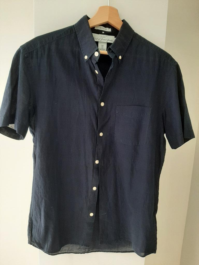 HEMDEN KORTE MOUW NIEUW/ONGEDRAGEN, Ophalen, Nieuw, Blauw, Halswijdte 38 (S) of kleiner