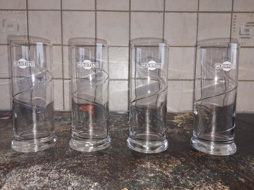 Verres à Martini Long Drink, Collections, Enlèvement ou Envoi, Comme neuf, Verres et Verres à shot