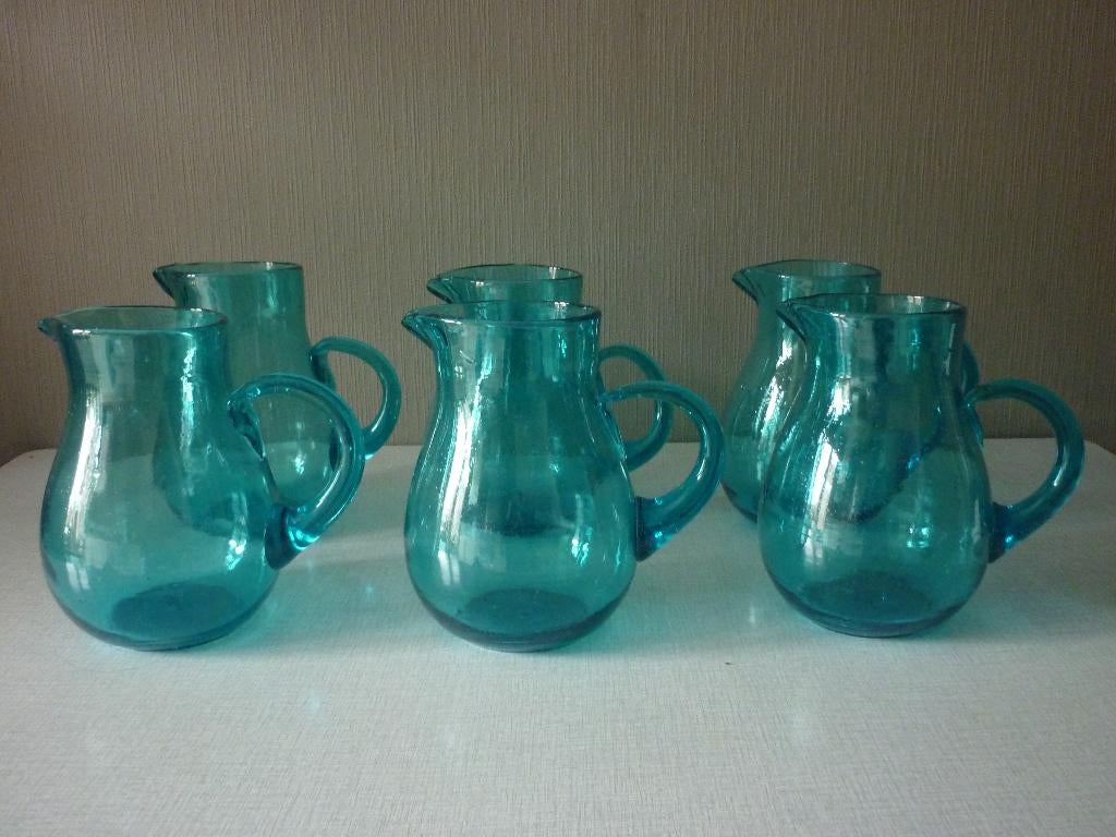 6 Originele Waterkannen uit Birma, Overige typen, Nieuw, Ophalen of Verzenden, Glas