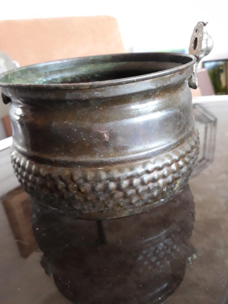 Oude metalen vaas, Antiek en Kunst, Ophalen of Verzenden