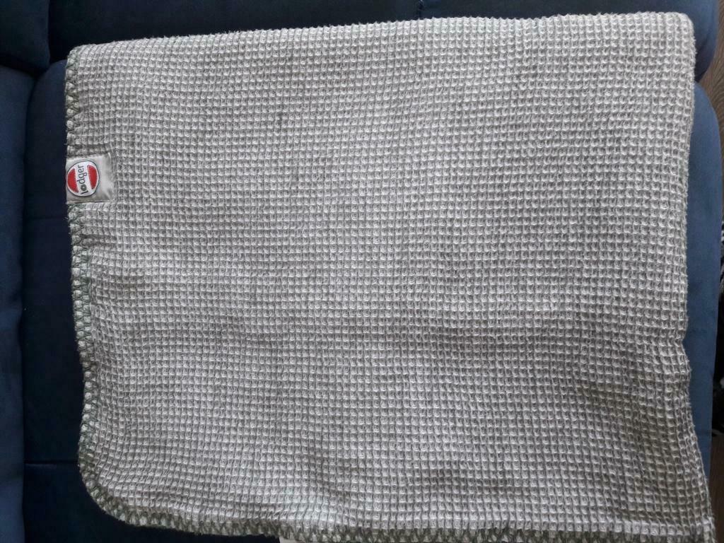 Lodger zachte deken 90 x 70 cm grijs-mint-wit, Kinderen en Baby's, Ophalen, Gebruikt, Deken