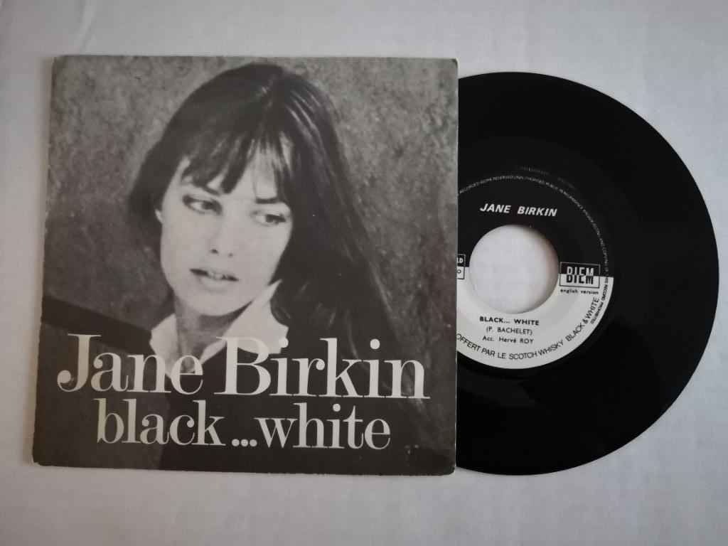 JANE BIRKIN - Black... white (single), Enlèvement ou Envoi, Single, Comme neuf, Pop