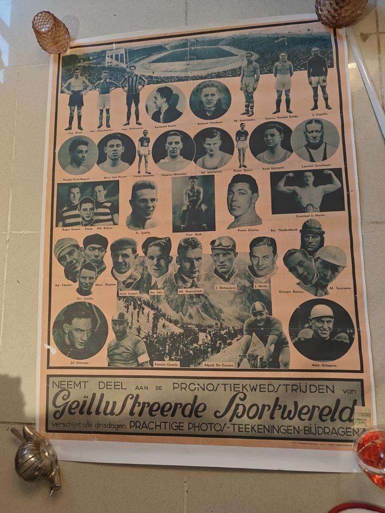 Affiche de personnages sportifs, Enlèvement ou Envoi