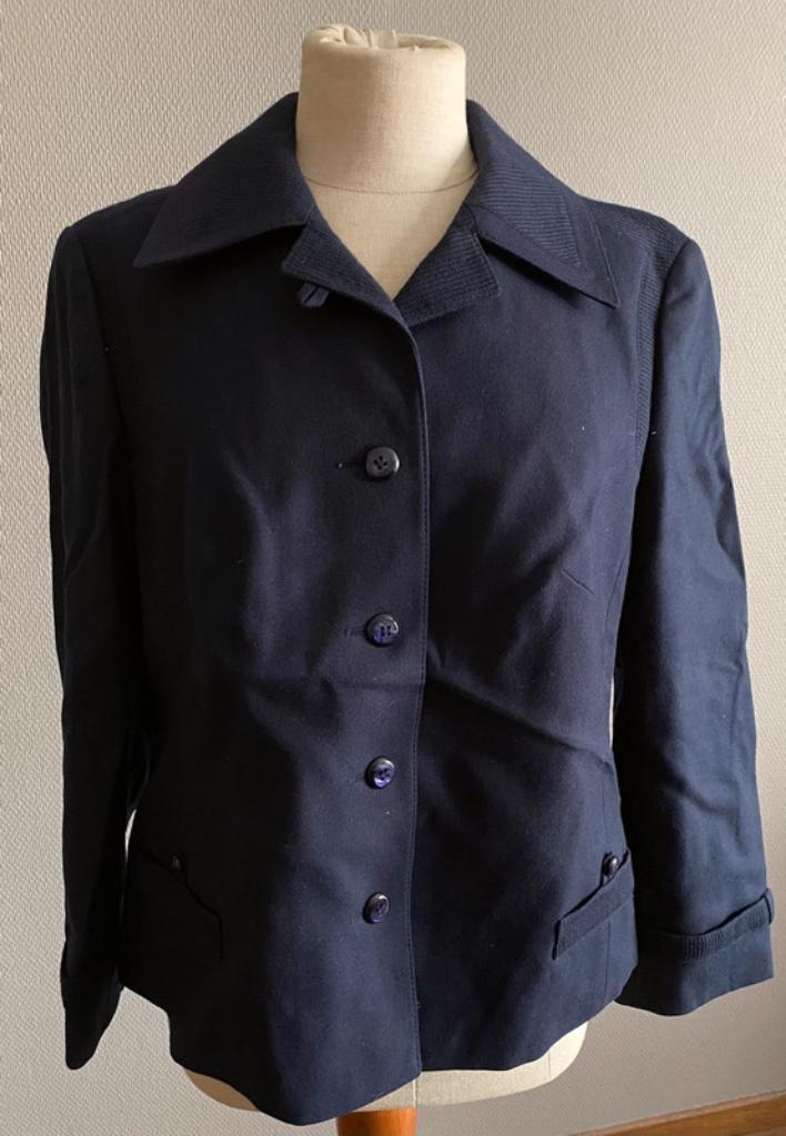 Donkerblauwe blazer Basler maat 46, Taille 46/48 (XL) ou plus grande, Basler, Comme neuf, Bleu